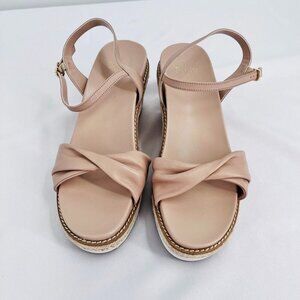 Linea Paolo Women's Verona Platform Wedge Sandal SIze 9.5 in Blush Comfort